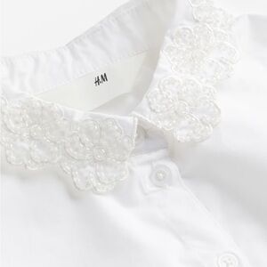 H&M Beaded Cotton Shirt